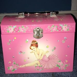 Girls Pink Ballerina Music/Jewelry Box